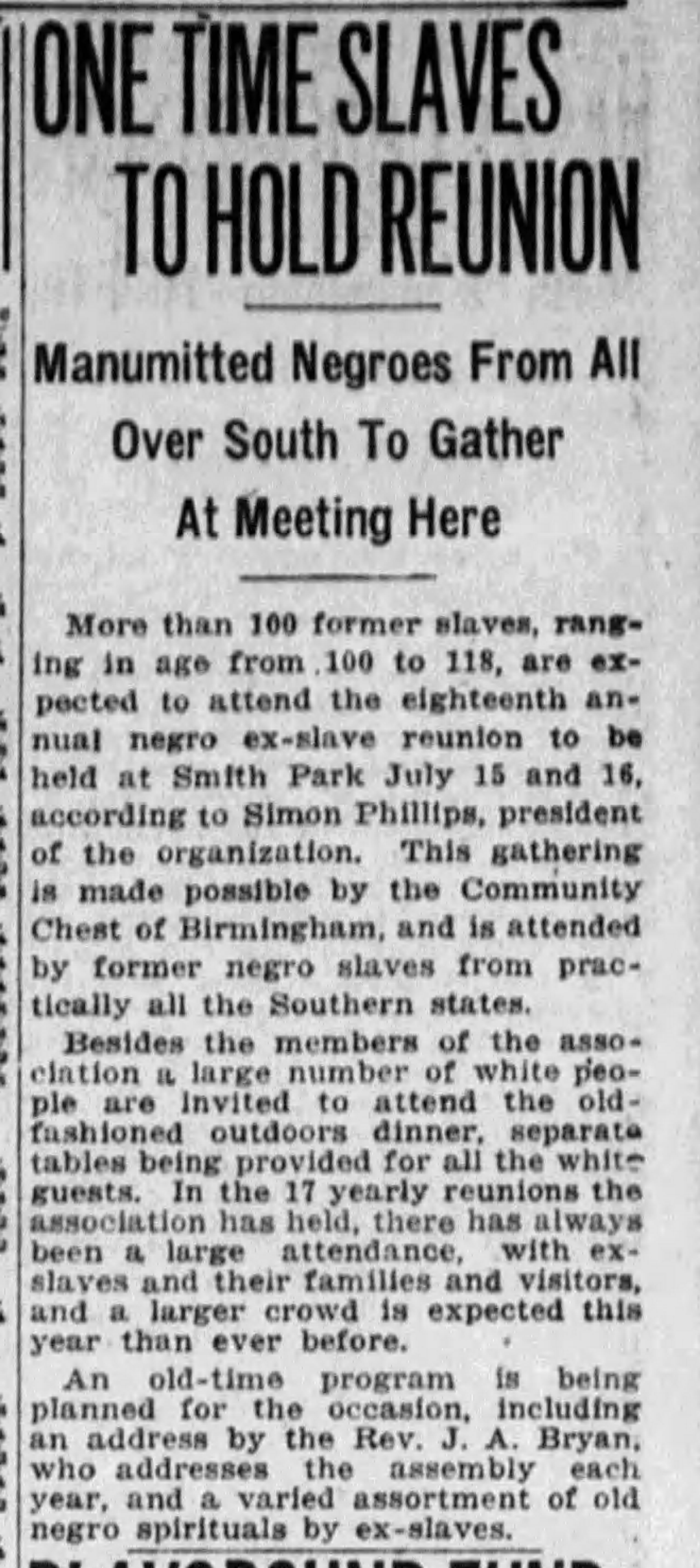 One Time Slaves To Hold Reunion